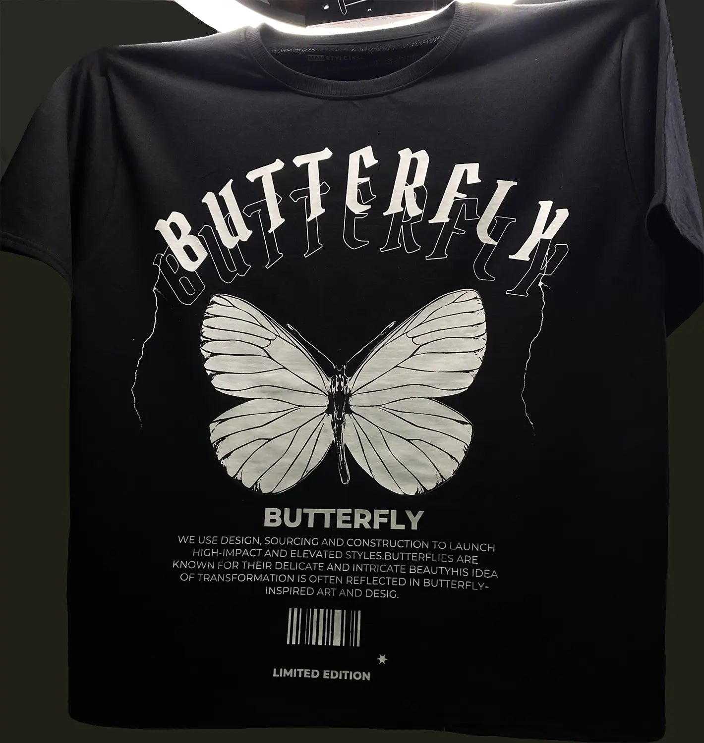 Black Oversized Butterfly T-shirt